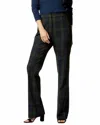 Ann Mashburn Norah Flare Pants In Blackwatch Stretch Twill In Multi