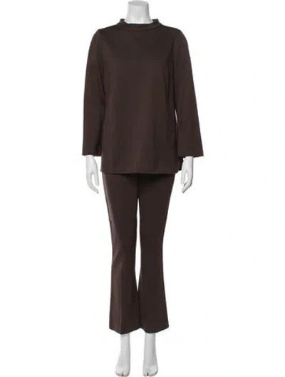Pre-owned Ann Mashburn Pant Set In Brown