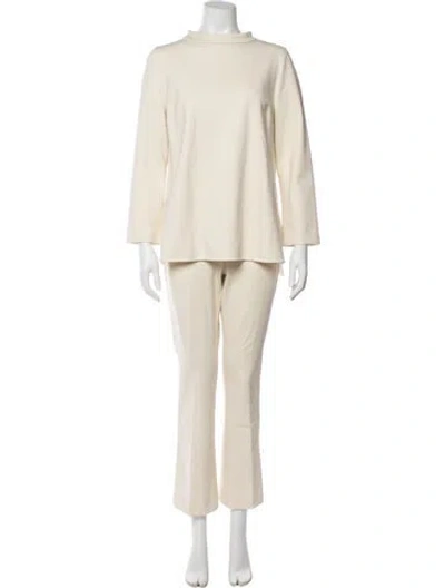 Pre-owned Ann Mashburn Pant Set In White