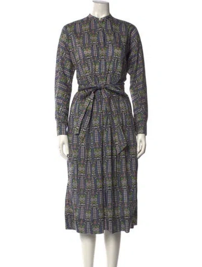 Pre-owned Ann Mashburn Printed Knee-length Dress In Multi