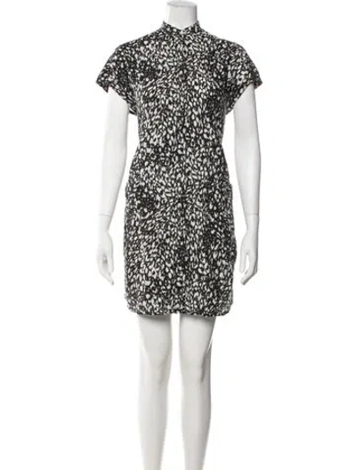 Pre-owned Ann Mashburn Printed Mini Dress In Multi