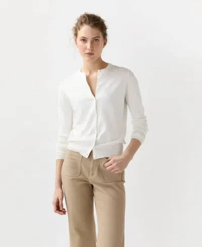 Ann Mashburn Rosie Knit Cardigan In Ivory In White