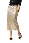 Ann Mashburn Ruby Sequin Skirt In Platino Sequin In Gold
