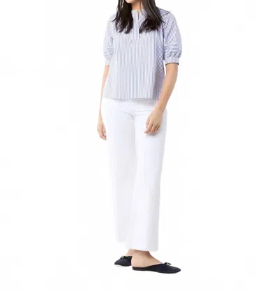 Ann Mashburn Selina Top In Blue/white Stripe