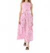Ann Mashburn Serena Midi Dress In Pink Liberty In Pink