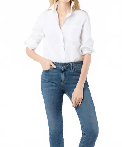 Ann Mashburn Sidney Shirt In White Poplin