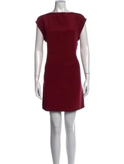 Pre-owned Ann Mashburn Silk Mini Dress In Burgundy