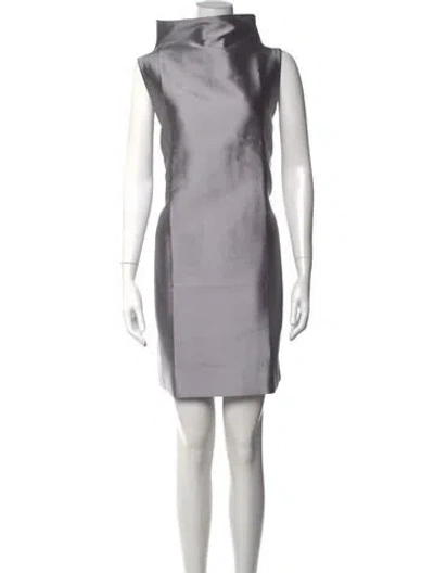 Pre-owned Ann Mashburn Silk Mini Dress In Purple