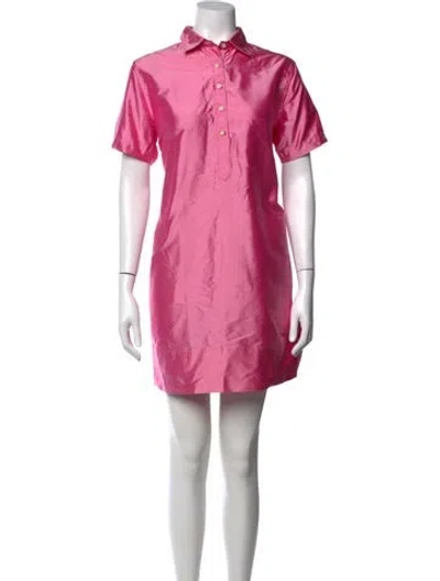 Pre-owned Ann Mashburn Silk Mini Dress W/ Tags In Pink