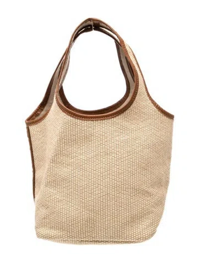 Pre-owned Ann Mashburn Straw Tote In Neutrals
