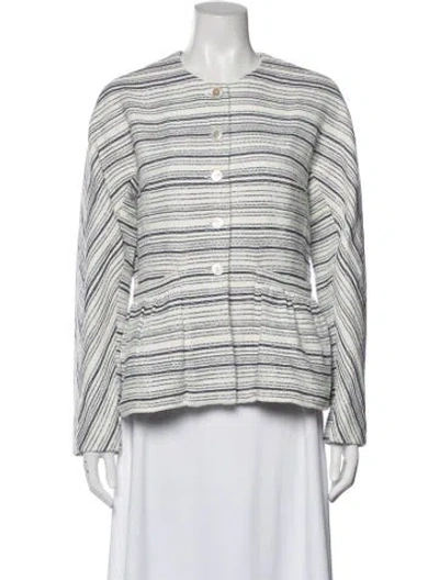 Pre-owned Ann Mashburn Striped Evening Jacket In Multi