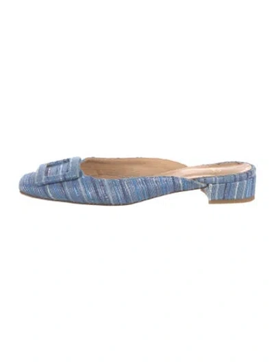 Pre-owned Ann Mashburn Striped Mules