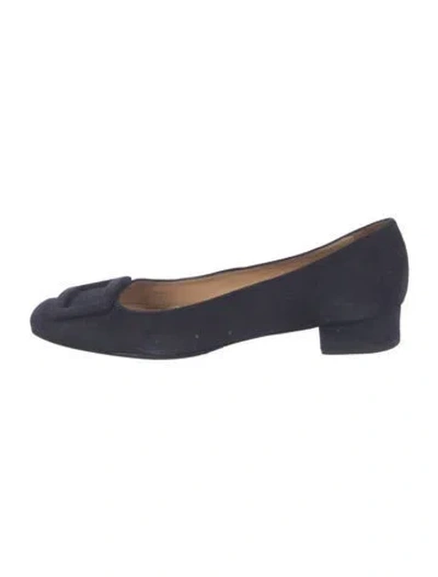 Pre-owned Ann Mashburn Suede In Blue