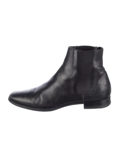 Pre-owned Ann Mashburn Suede Chelsea Boots In Blue
