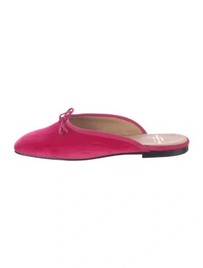Pre-owned Ann Mashburn Suede Mules In Pink