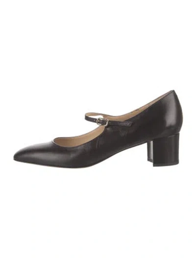 Pre-owned Ann Mashburn Suede Pumps In Black