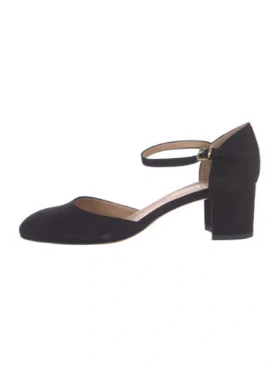 Pre-owned Ann Mashburn Suede Pumps In Blue