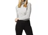 Ann Mashburn Superfine Funnel-neck Sweater In Silver Cashmere In Multi