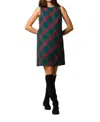 Ann Mashburn Susy Shift Dress In Green/red Royal Stewart Tartan In Multi