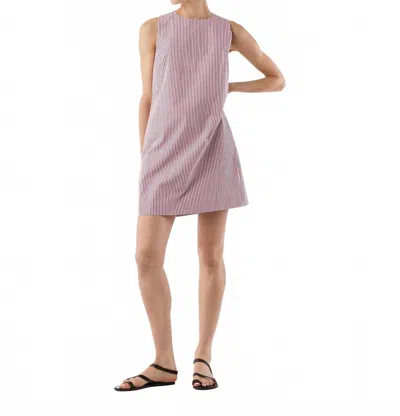Ann Mashburn Susy Shift Dress In Red/white Bengal Stripe In Pink