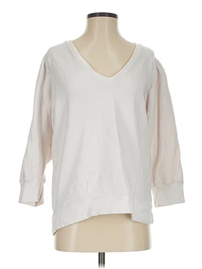 Pre-owned Ann Mashburn Sweatshirt In White