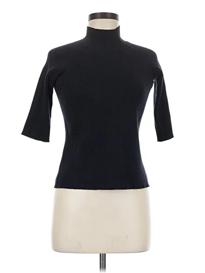Pre-owned Ann Mashburn Turtleneck Sweater In Black