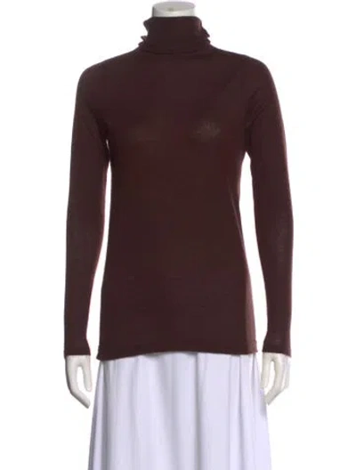 Pre-owned Ann Mashburn Turtleneck Sweater In Brown