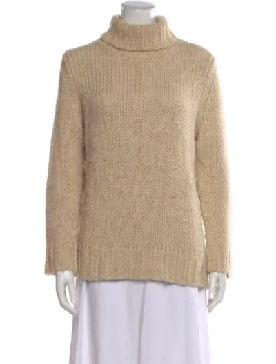 Pre-owned Ann Mashburn Turtleneck Sweater In Neutral