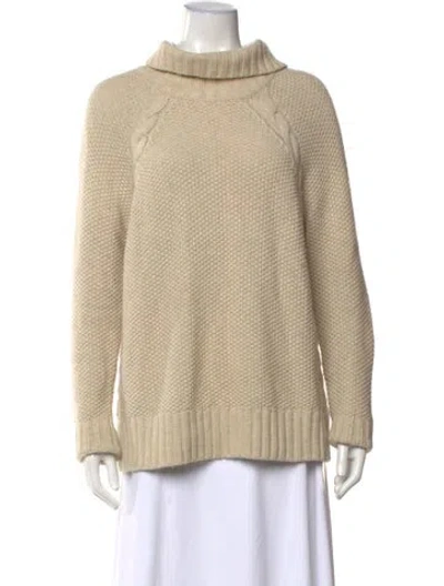 Pre-owned Ann Mashburn Turtleneck Sweater In Neutral