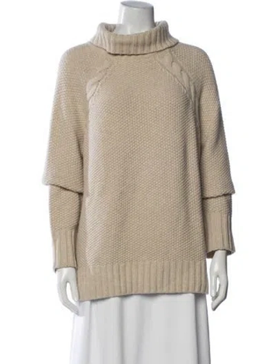 Pre-owned Ann Mashburn Turtleneck Sweater In Neutrals