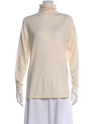 Pre-owned Ann Mashburn Turtleneck Sweater In Neutrals