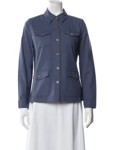 Pre-owned Ann Mashburn Utility Jacket W/ Tags In Blue