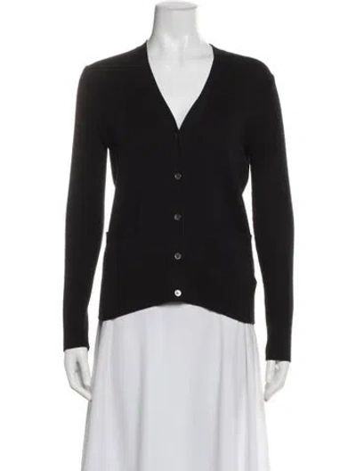 Pre-owned Ann Mashburn V-neck Sweater In Black