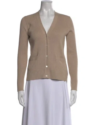 Pre-owned Ann Mashburn V-neck Sweater In Neutral