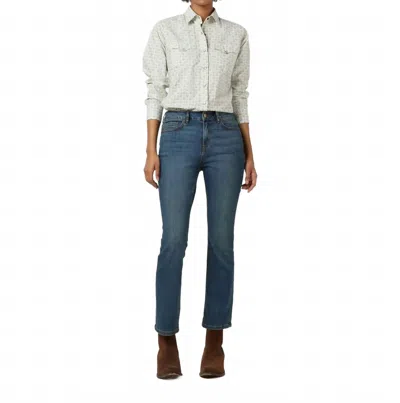 Ann Mashburn Western Shirt In Green/pink Viola Hall In Multi