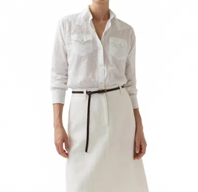 Ann Mashburn Western Shirt In White Eyelet