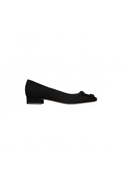 Ann Mashburn Women's Buckle Shoe In Black Suede