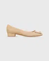 Ann Mashburn Women's Buckle Shoe In Camel Suede In Brown