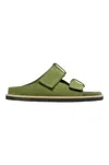 Ann Mashburn Women's Hope Slide Sandals In Green Suede In Multi