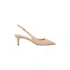 Ann Mashburn Women's Kitten Slingback Heel In Pebble Suede In Multi