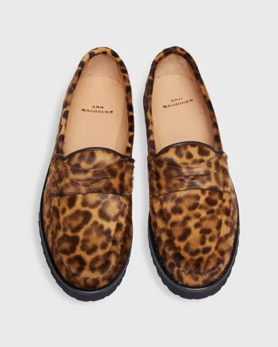 Ann Mashburn Women's Lug Sole Loafer In Savannah Leopard In Multi