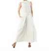 Ann Mashburn Molly Pant In White Stretch Poplin In White