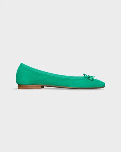 Ann Mashburn Women's Square Toe Ballet Flat In Green
