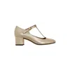 Ann Mashburn Women's T-strap Mary Jane Block Heel In Plantino Leather In Multi