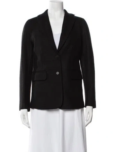 Pre-owned Ann Mashburn Wool Blazer In Black