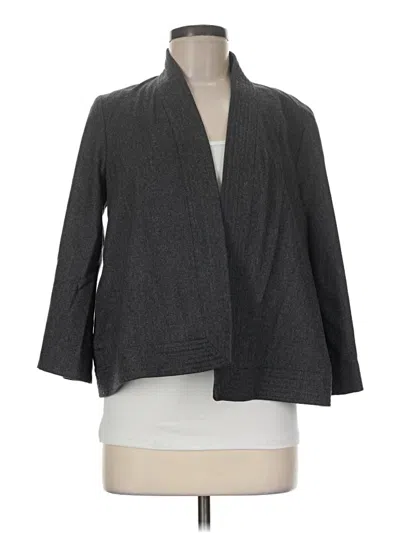 Pre-owned Ann Mashburn Wool Blazer Jacket In Gray