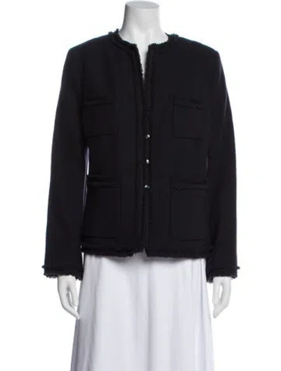 Pre-owned Ann Mashburn Wool Evening Jacket In Black