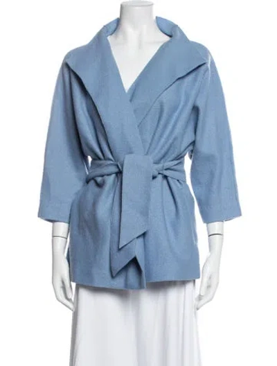 Pre-owned Ann Mashburn Wool Jacket In Blue
