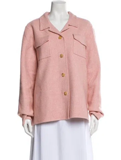 Pre-owned Ann Mashburn Wool Jacket In Pink