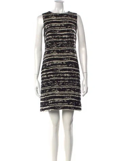 Pre-owned Ann Mashburn Wool Knee-length Dress In Black